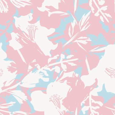 Moda tekstil, grafik, arka plan ve el sanatları için kusursuz desenli fırça darbeleri