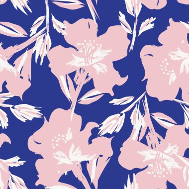 Moda tekstil, grafik, arka plan ve el sanatları için kusursuz desenli fırça darbeleri