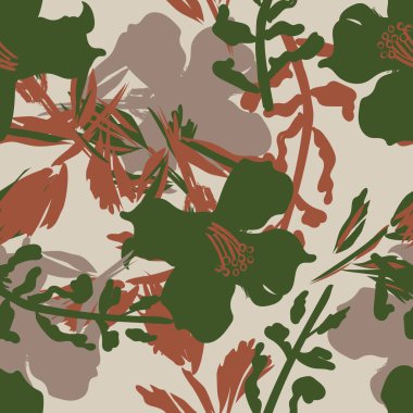 Moda tekstil, grafik, arka plan ve el sanatları için kusursuz desenli fırça darbeleri