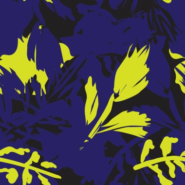 Moda tekstil, grafik, arka plan ve el sanatları için kusursuz desenli fırça darbeleri