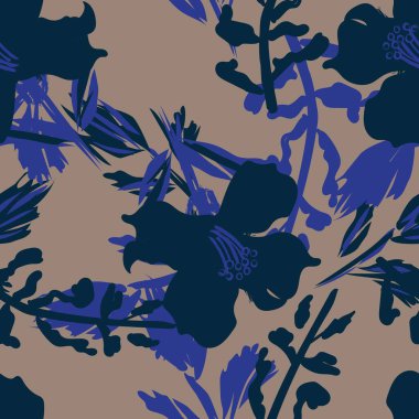 Moda tekstil, grafik, arka plan ve el sanatları için kusursuz desenli fırça darbeleri