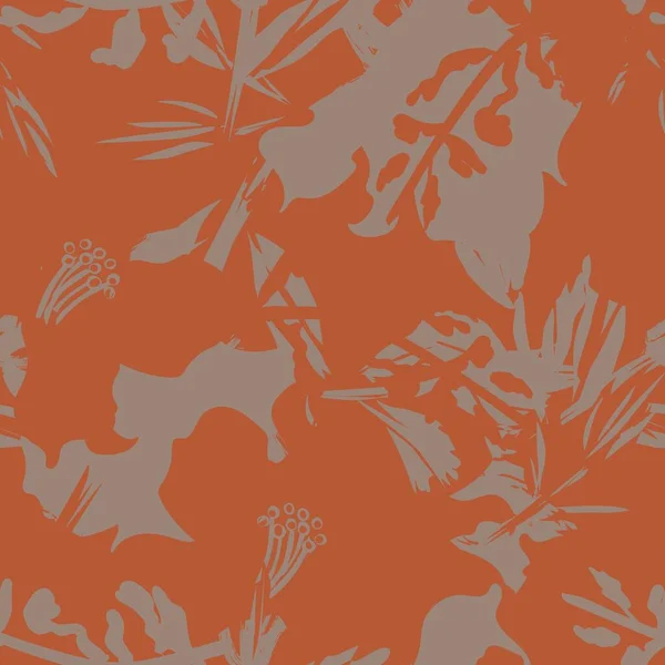Квіткові Пензлі Безшовний Дизайн Візерунка Модного Текстилю Графіки Фону Ремесел — стоковий вектор