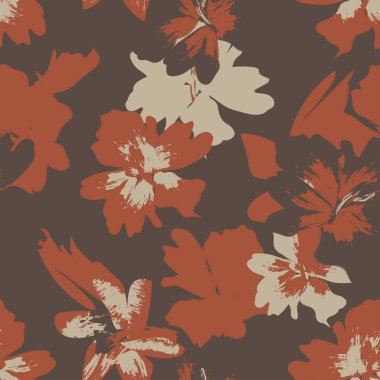 Moda tekstil, grafik, arka plan ve el sanatları için kusursuz desenli fırça darbeleri