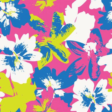 Moda tekstil, grafik, arka plan ve el sanatları için kusursuz desenli fırça darbeleri