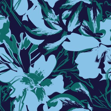 Moda tekstil, grafik, arka plan ve el sanatları için kusursuz desenli fırça darbeleri