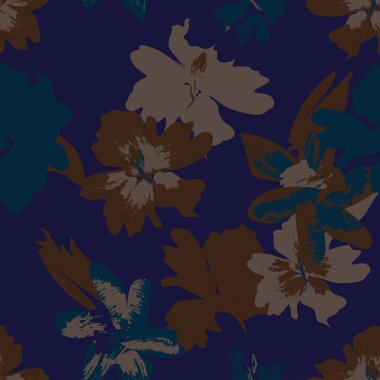 Moda tekstil, grafik, arka plan ve el sanatları için kusursuz desenli fırça darbeleri