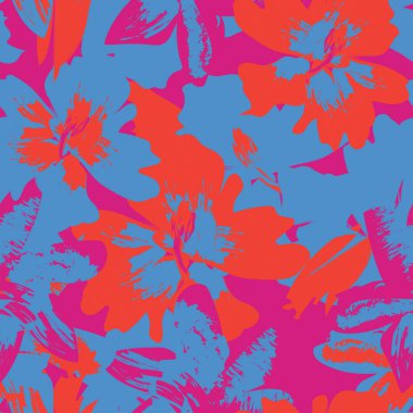 Moda tekstil, grafik, arka plan ve el sanatları için kusursuz desenli fırça darbeleri