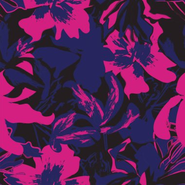 Moda tekstil, grafik, arka plan ve el sanatları için kusursuz desenli fırça darbeleri