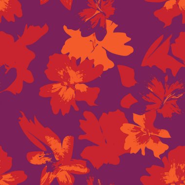 Moda tekstil, grafik, arka plan ve el sanatları için kusursuz desenli fırça darbeleri