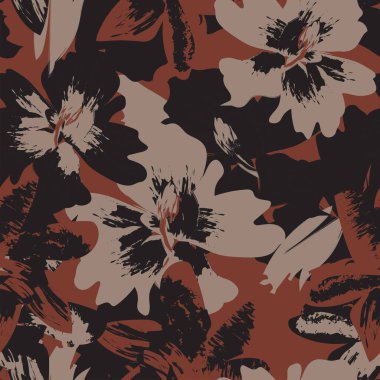 Moda tekstil, grafik, arka plan ve el sanatları için kusursuz desenli fırça darbeleri