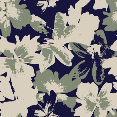 Moda tekstil, grafik, arka plan ve el sanatları için kusursuz desenli fırça darbeleri