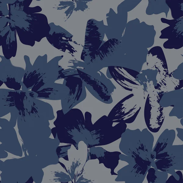 Floral brush strokes seamless pattern design for fashion textiles, graphics, backgrounds and crafts