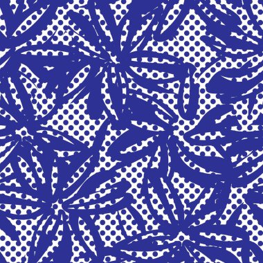 Moda tekstil ve grafikleri için çiçekli noktasız desen tasarımı
