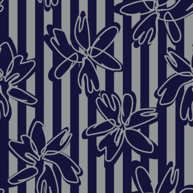 Moda tekstil ve grafikleri için çiçek desenli kusursuz desen tasarımı