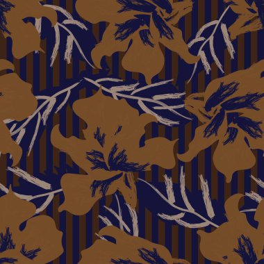 Moda tekstil ve grafikleri için çiçek desenli kusursuz desen tasarımı