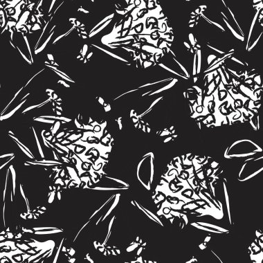 Moda tekstil, grafik, arka plan ve el sanatları için kusursuz desenli fırça darbeleri