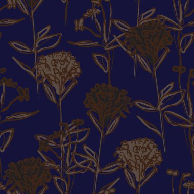 Moda tekstil, grafik, arka plan ve el sanatları için kusursuz desenli fırça darbeleri