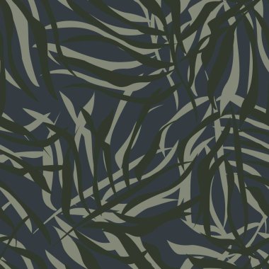 Moda tekstil, grafik ve el sanatları için tropik yapraksız desen tasarımı