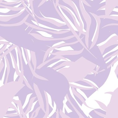 Moda tekstil, grafik ve el sanatları için tropik yapraksız desen tasarımı