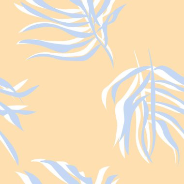 Moda tekstil, grafik ve el sanatları için tropik yapraksız desen tasarımı