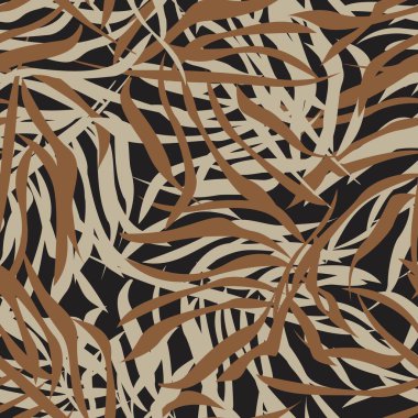 Moda tekstil, grafik ve el sanatları için tropik yapraksız desen tasarımı