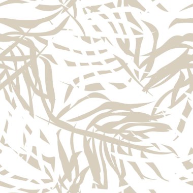 Moda tekstil, grafik ve el sanatları için tropik yapraksız desen tasarımı