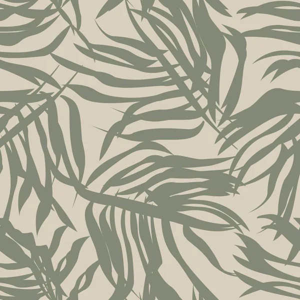热带树叶无缝图案设计 用于时尚纺织品 图形和工艺品 — 图库矢量图片