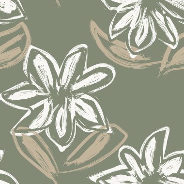 Moda tekstil, grafik, arka plan ve el sanatları için kusursuz desenli fırça darbeleri