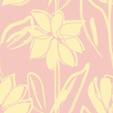 Moda tekstil, grafik, arka plan ve el sanatları için kusursuz desenli fırça darbeleri