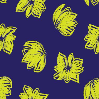 Moda tekstil, grafik, arka plan ve el sanatları için kusursuz desenli fırça darbeleri