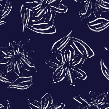 Moda tekstil, grafik, arka plan ve el sanatları için kusursuz desenli fırça darbeleri