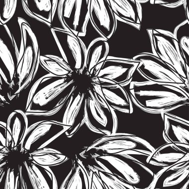 Moda tekstil, grafik, arka plan ve el sanatları için kusursuz desenli fırça darbeleri