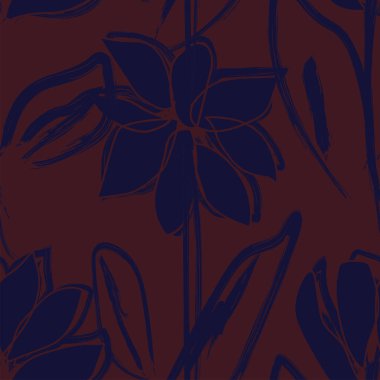 Moda tekstil, grafik, arka plan ve el sanatları için kusursuz desenli fırça darbeleri