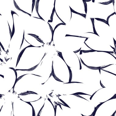 Moda tekstil, grafik, arka plan ve el sanatları için kusursuz desenli fırça darbeleri