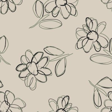 Moda tekstil, grafik, arka plan ve el sanatları için kusursuz desenli fırça darbeleri