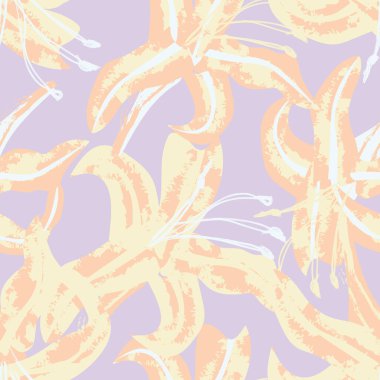 Moda tekstil, grafik, arka plan ve el sanatları için kusursuz desenli fırça darbeleri