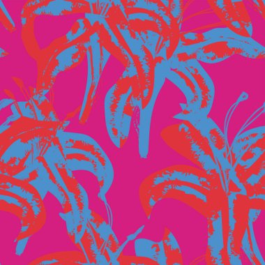 Moda tekstil, grafik, arka plan ve el sanatları için kusursuz desenli fırça darbeleri