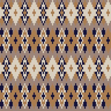 Örgü, moda tekstili ve grafikler için argyle Fair Island kusursuz desen tasarımı