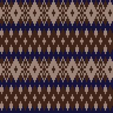 Örgü, moda tekstili ve grafikler için argyle Fair Island kusursuz desen tasarımı