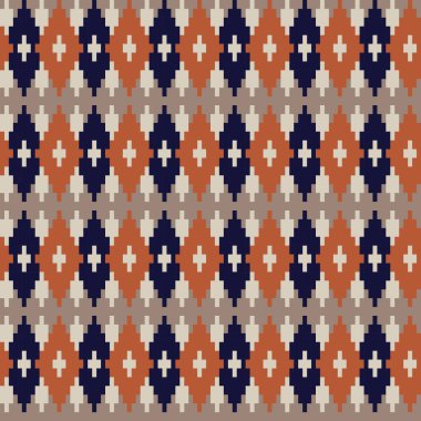 Örgü, moda tekstili ve grafikler için argyle Fair Island kusursuz desen tasarımı