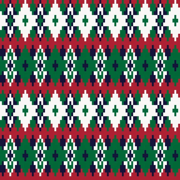 Argyle Fair Isle Design Motif Sans Couture Pour Tricot Textile — Image vectorielle