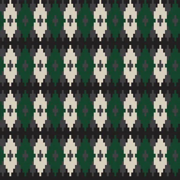 Argyle Fair Isle Diseño Patrón Sin Costura Para Prendas Punto — Vector de stock