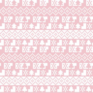 Moda tekstil, örgü ve grafikleri için Noel Ağacı panayır deseni tasarımı