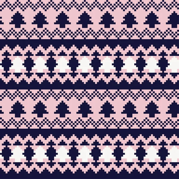 Conception Motif Îlot Équitable Arbre Noël Pour Les Textiles Mode — Image vectorielle