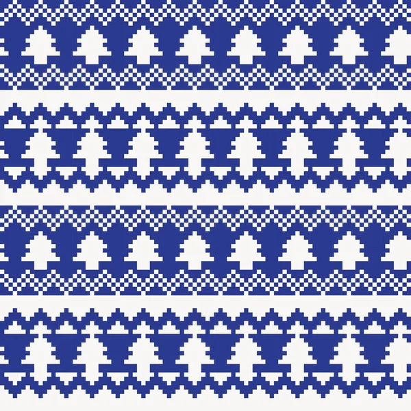 Weihnachtsbaummesse Isle Pattern Design Für Modetextilien Strickwaren Und Grafiken — Stockvektor