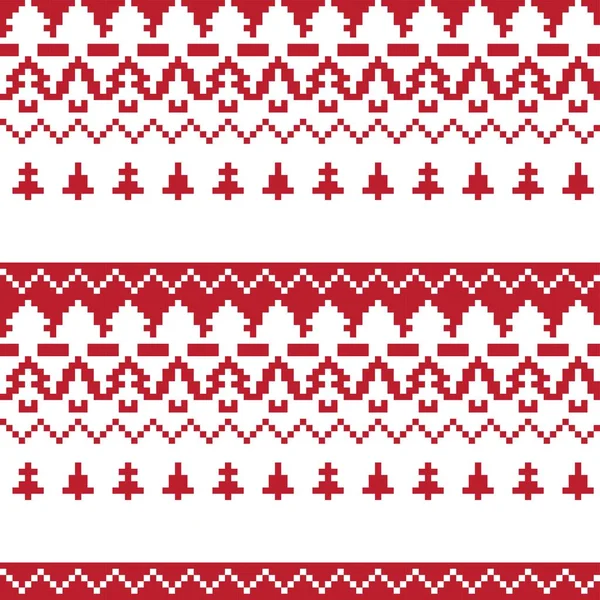 Weihnachtsbaummesse Isle Pattern Design Für Modetextilien Strickwaren Und Grafiken — Stockvektor