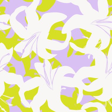 Moda tekstil, grafik, arka plan ve el sanatları için kusursuz desenli fırça darbeleri