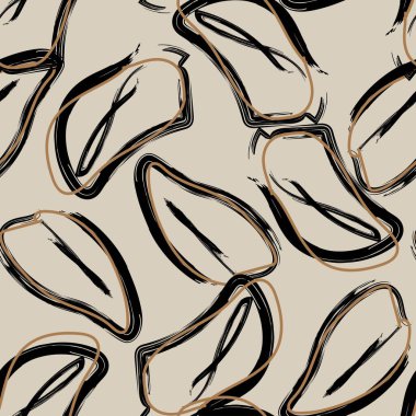 Moda tekstil, grafik ve el sanatları için tropik yapraksız desen tasarımı