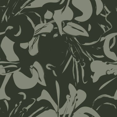 Moda tekstil, grafik, arka plan ve el sanatları için kusursuz desenli fırça darbeleri