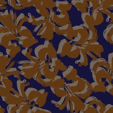 Moda tekstil, grafik, arka plan ve el sanatları için kusursuz desenli fırça darbeleri